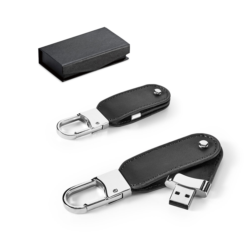 BRAGG 8GB. Clé usb 8gb en pu avec clip mousqueton