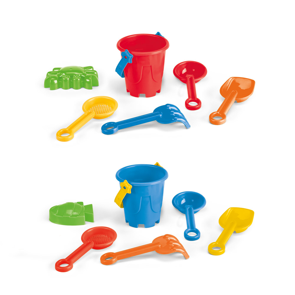 VALLARTA. Seau de plage en pp avec 5 accessoires