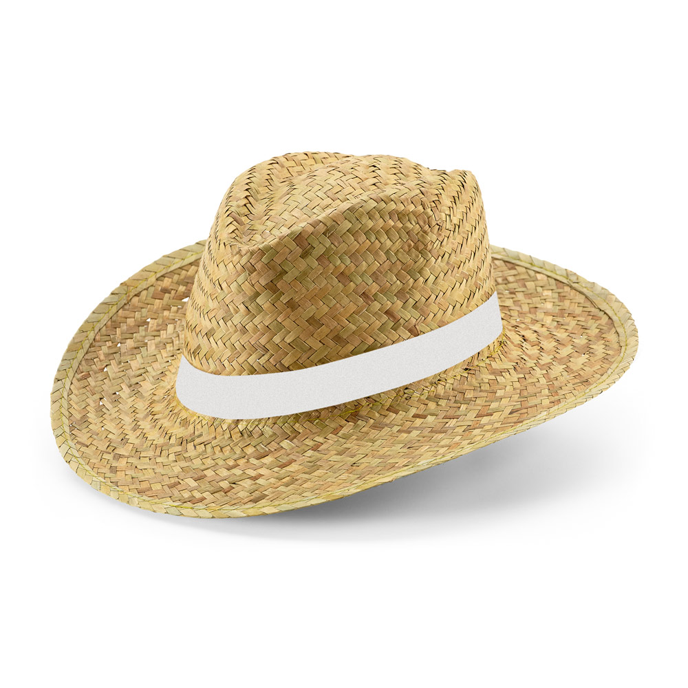 JEAN RIB. Chapeau en paille naturelle avec ruban sublimé – Image 3