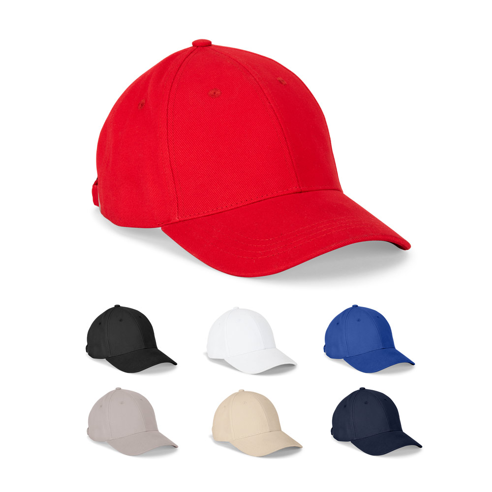 NATHAN. Casquette 100 % coton (260 g/m²) à 6 panneaux