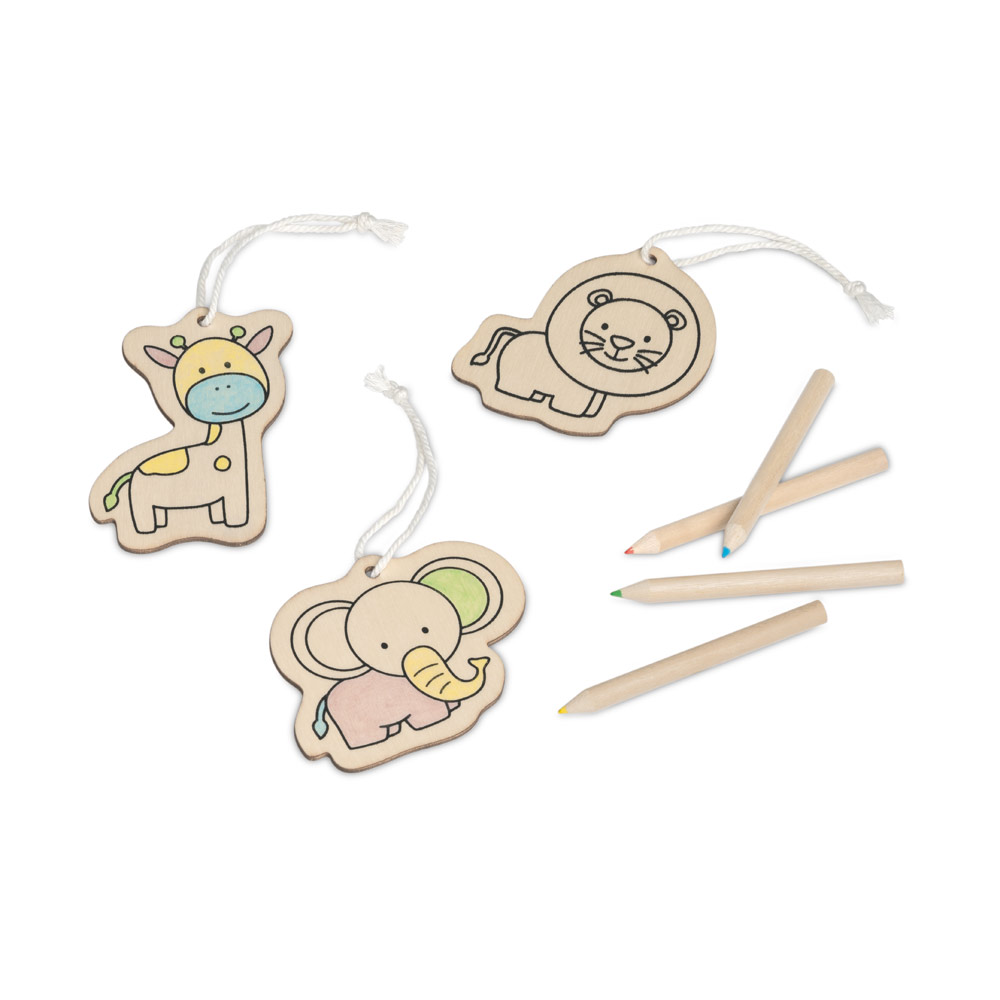 FAUNE. Set de coloriage pour enfants en bois – Image 4